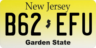 NJ license plate B62EFU