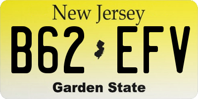 NJ license plate B62EFV