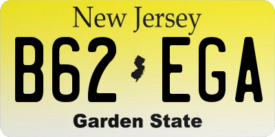 NJ license plate B62EGA