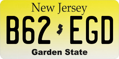 NJ license plate B62EGD