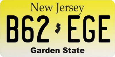 NJ license plate B62EGE