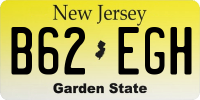 NJ license plate B62EGH