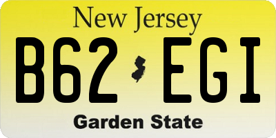 NJ license plate B62EGI