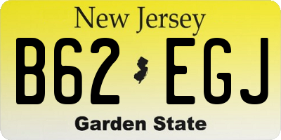 NJ license plate B62EGJ