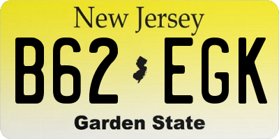 NJ license plate B62EGK