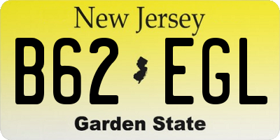 NJ license plate B62EGL
