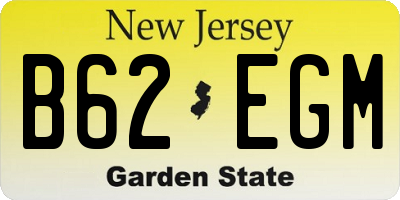 NJ license plate B62EGM