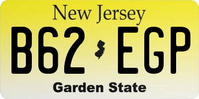NJ license plate B62EGP