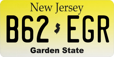 NJ license plate B62EGR