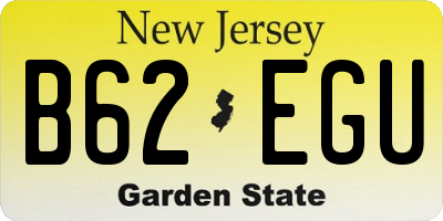 NJ license plate B62EGU