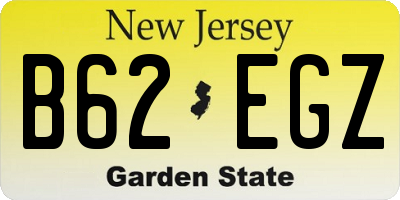 NJ license plate B62EGZ
