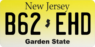 NJ license plate B62EHD