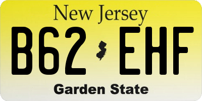 NJ license plate B62EHF