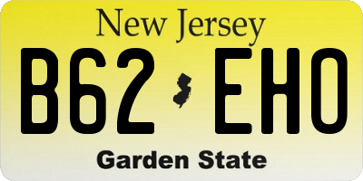 NJ license plate B62EHO