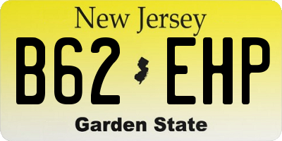 NJ license plate B62EHP