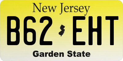 NJ license plate B62EHT