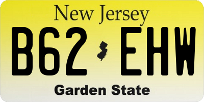 NJ license plate B62EHW