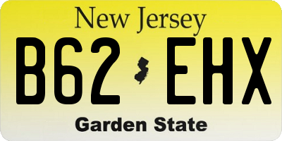 NJ license plate B62EHX