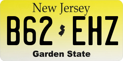 NJ license plate B62EHZ