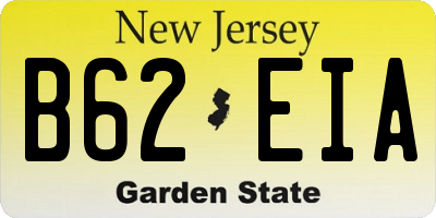 NJ license plate B62EIA