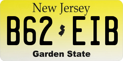 NJ license plate B62EIB