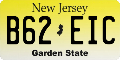 NJ license plate B62EIC