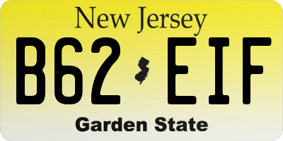 NJ license plate B62EIF