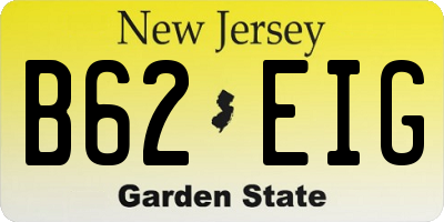 NJ license plate B62EIG