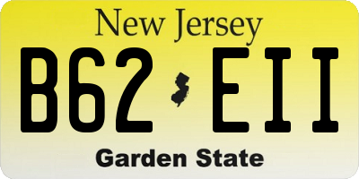 NJ license plate B62EII