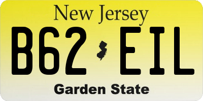 NJ license plate B62EIL