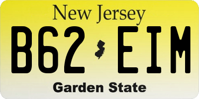 NJ license plate B62EIM