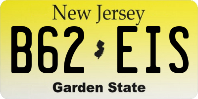 NJ license plate B62EIS
