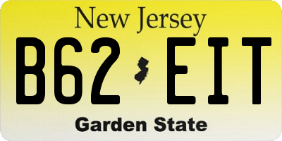 NJ license plate B62EIT