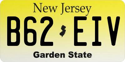 NJ license plate B62EIV