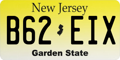 NJ license plate B62EIX