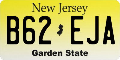 NJ license plate B62EJA