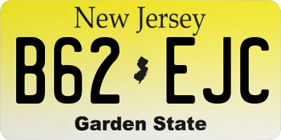NJ license plate B62EJC