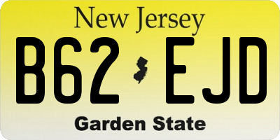 NJ license plate B62EJD