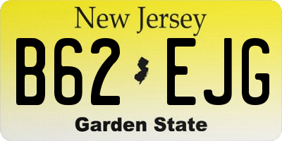 NJ license plate B62EJG