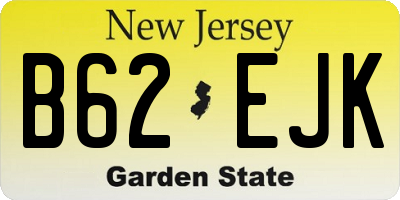 NJ license plate B62EJK
