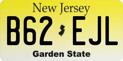 NJ license plate B62EJL