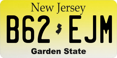 NJ license plate B62EJM