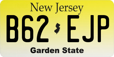 NJ license plate B62EJP