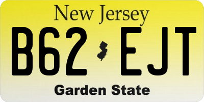 NJ license plate B62EJT