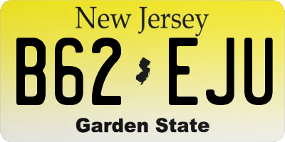 NJ license plate B62EJU