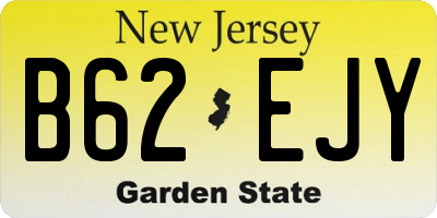 NJ license plate B62EJY