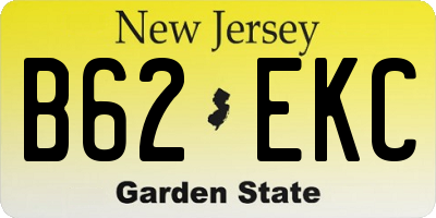 NJ license plate B62EKC