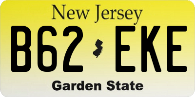 NJ license plate B62EKE