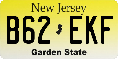 NJ license plate B62EKF