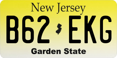 NJ license plate B62EKG